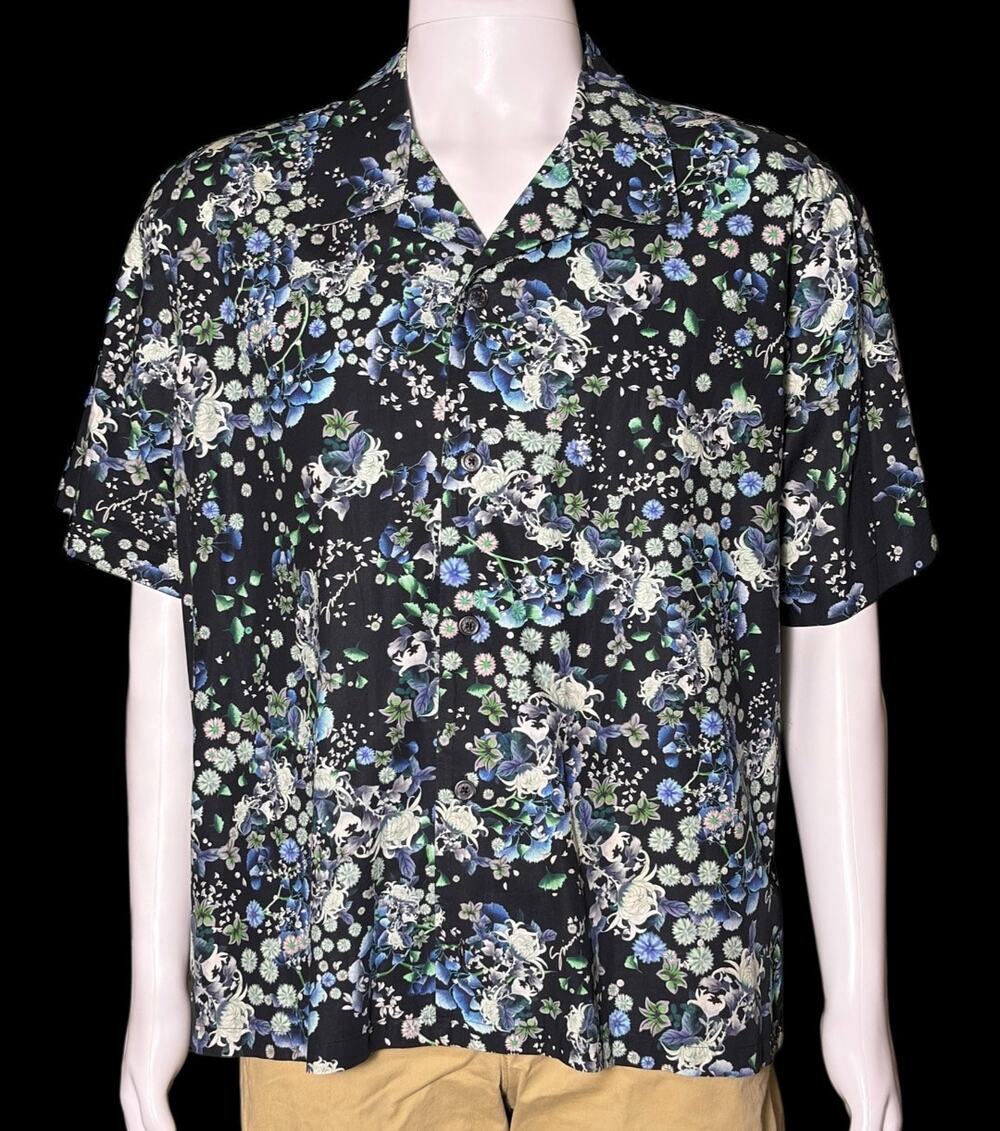 SS20 Authentic Givenchy Button Down Floral Botanical Hawaiian Shirt Large 42